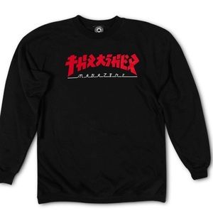 thrasher- Godzilla crewneck black or gray